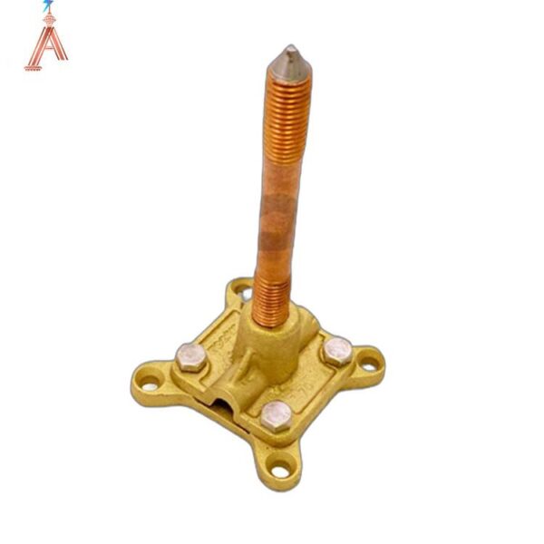 پایه میله برقگیر ثابت از جنس برنج (جهت نصب بر روی بام صاف)